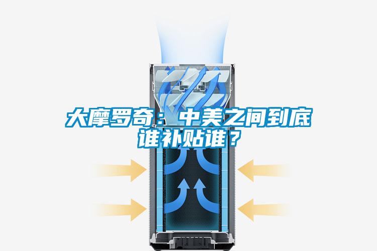 大摩羅奇：中美之間到底誰補(bǔ)貼誰？