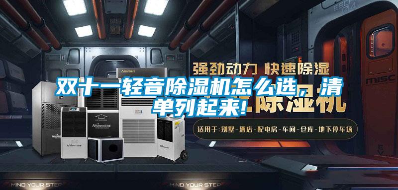 雙十一輕音除濕機怎么選，清單列起來!