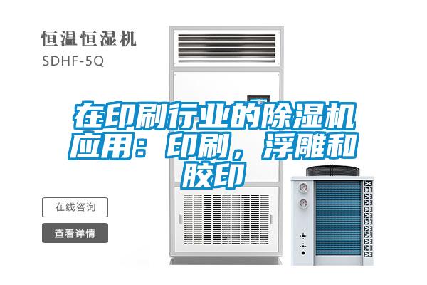 在印刷行業(yè)的除濕機(jī)應(yīng)用：印刷，浮雕和膠印