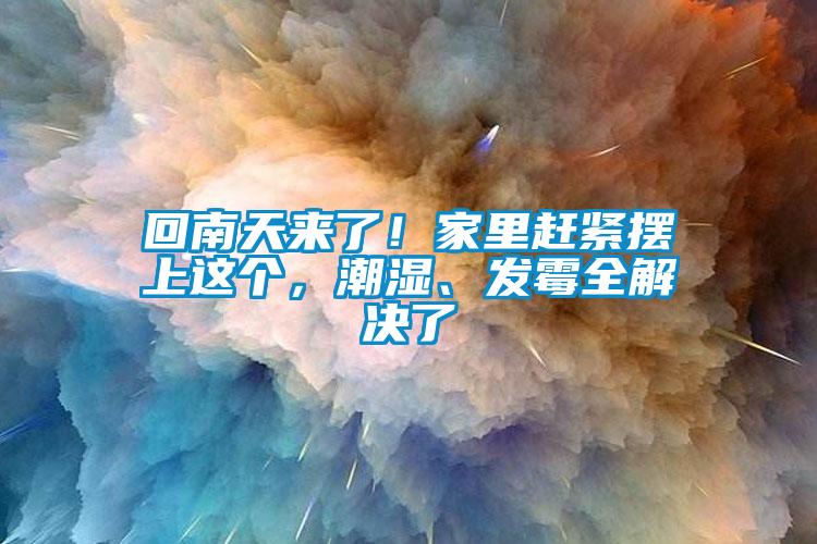 回南天來了！家里趕緊擺上這個，潮濕、發(fā)霉全解決了