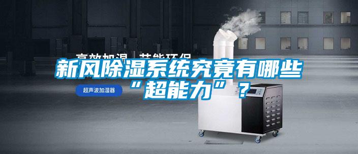 新風(fēng)除濕系統(tǒng)究竟有哪些“超能力”？