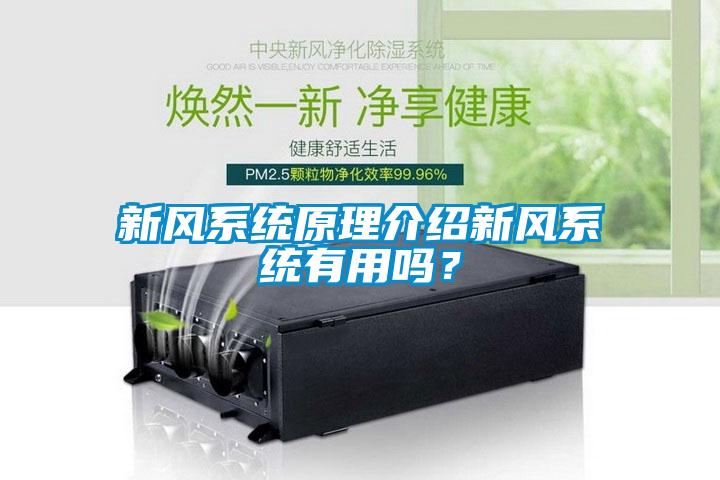 新風(fēng)系統(tǒng)原理介紹新風(fēng)系統(tǒng)有用嗎？