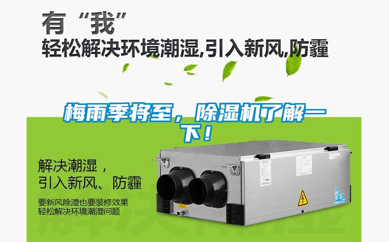 梅雨季將至，除濕機(jī)了解一下！