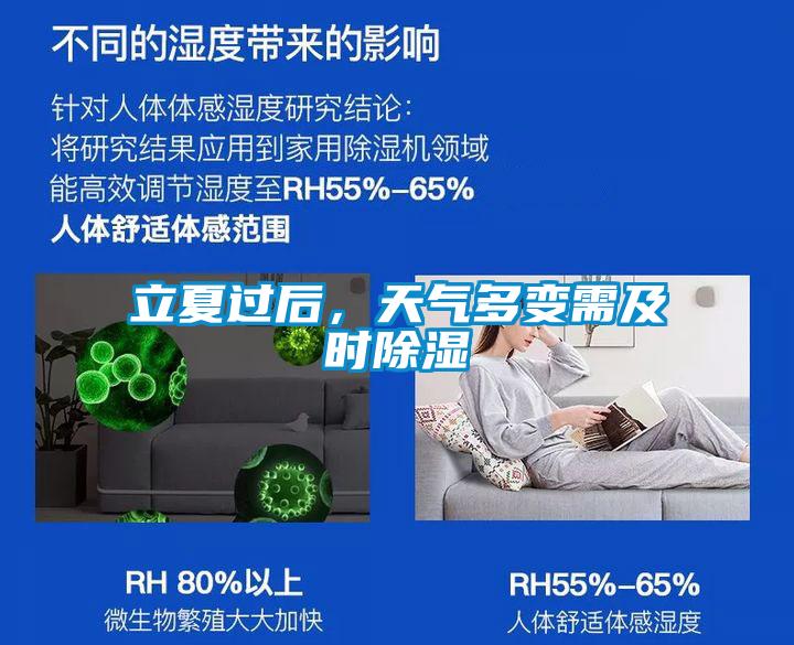 立夏過后，天氣多變需及時除濕
