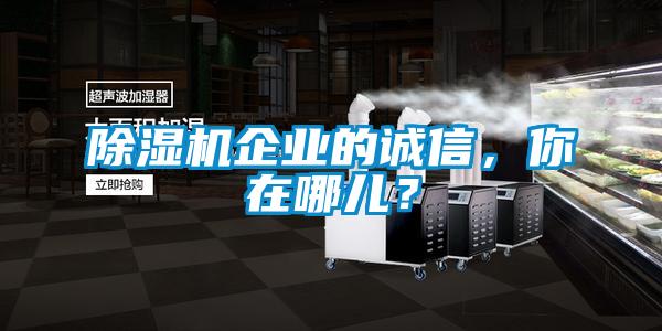 除濕機(jī)企業(yè)的誠信，你在哪兒？