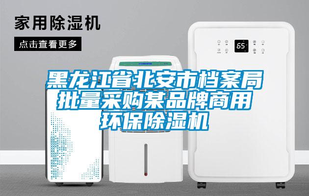黑龍江省北安市檔案局批量采購某品牌商用環(huán)保除濕機