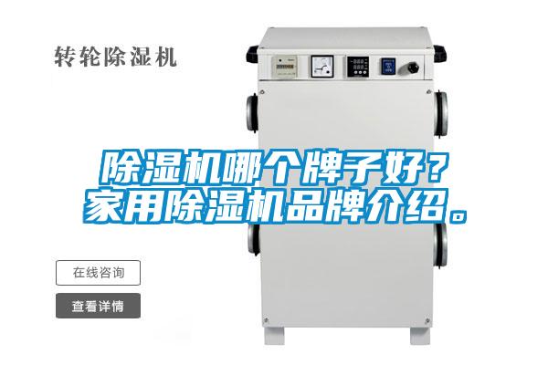 除濕機哪個牌子好？家用除濕機品牌介紹。