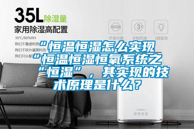 “恒溫恒濕怎么實現(xiàn)“恒溫恒濕恒氧系統(tǒng)之“恒濕”，其實現(xiàn)的技術(shù)原理是什么？