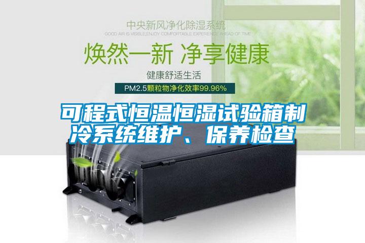 可程式恒溫恒濕試驗(yàn)箱制冷系統(tǒng)維護(hù)、保養(yǎng)檢查
