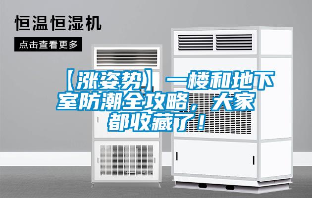 【漲姿勢】一樓和地下室防潮全攻略，大家都收藏了！