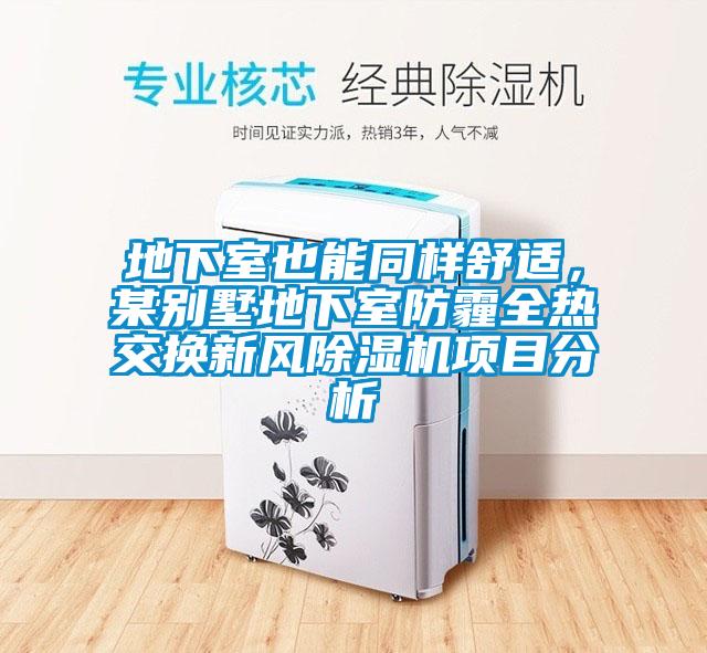 地下室也能同樣舒適，某別墅地下室防霾全熱交換新風(fēng)除濕機(jī)項(xiàng)目分析