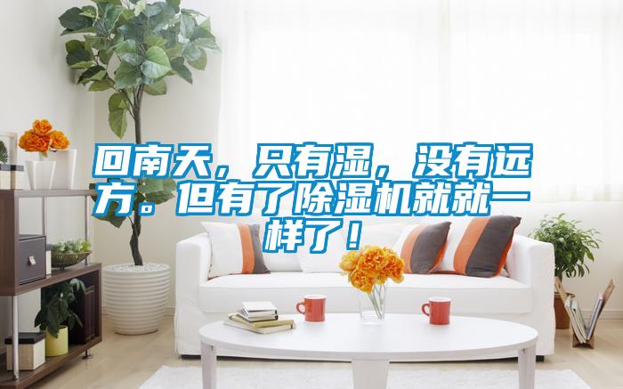 回南天，只有濕，沒有遠(yuǎn)方。但有了除濕機(jī)就就一樣了！