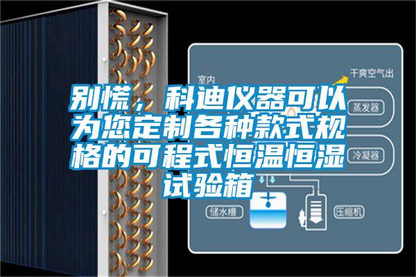 別慌，科迪儀器可以為您定制各種款式規(guī)格的可程式恒溫恒濕試驗(yàn)箱