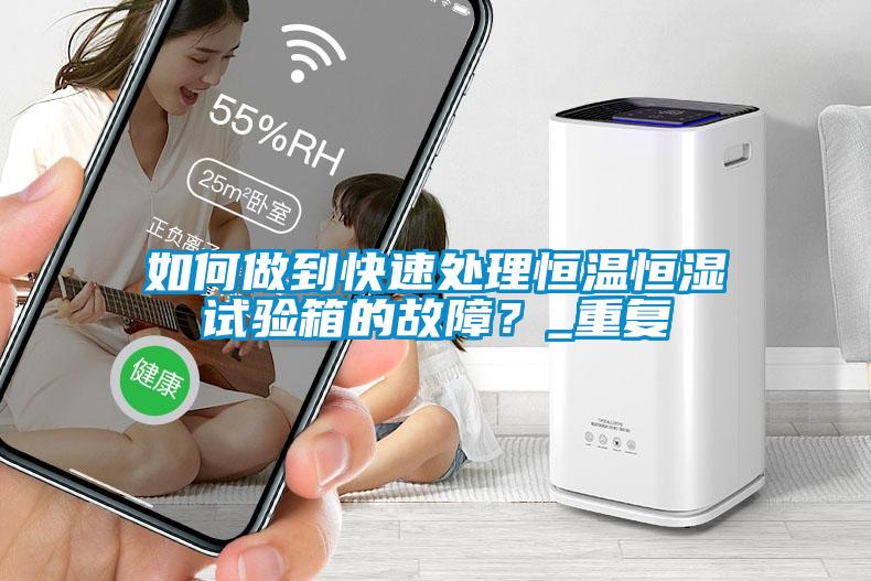 如何做到快速處理恒溫恒濕試驗箱的故障？_重復(fù)