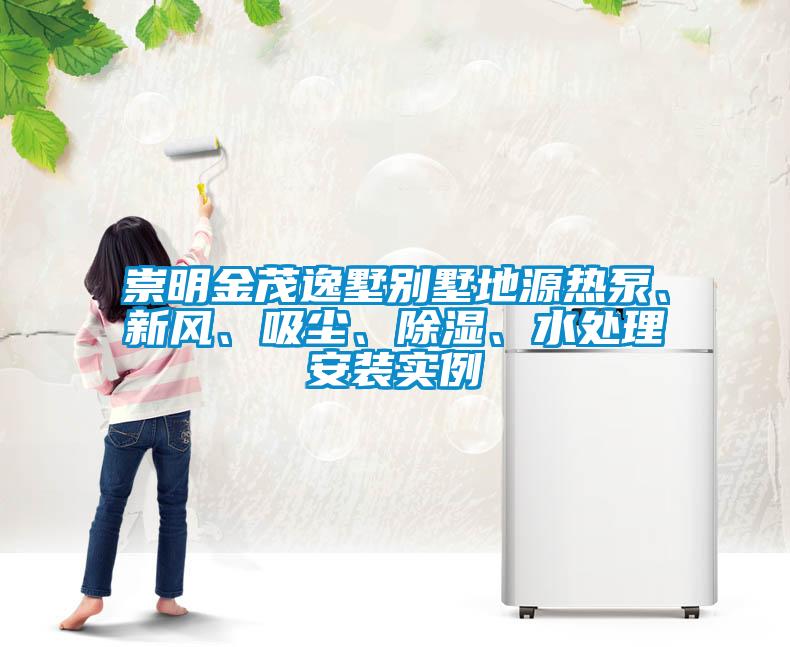 崇明金茂逸墅別墅地源熱泵、新風(fēng)、吸塵、除濕、水處理安裝實(shí)例