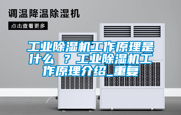 工業(yè)除濕機工作原理是什么 ？工業(yè)除濕機工作原理介紹_重復