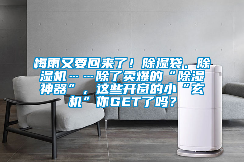 梅雨又要回來(lái)了！除濕袋、除濕機(jī)……除了賣爆的“除濕神器”，這些開(kāi)窗的小“玄機(jī)”你GET了嗎？