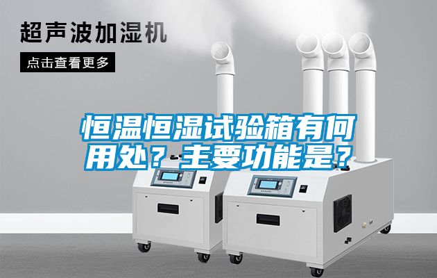 恒溫恒濕試驗(yàn)箱有何用處？主要功能是？