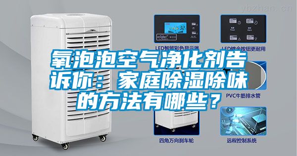 氧泡泡空氣凈化劑告訴你：家庭除濕除味的方法有哪些？
