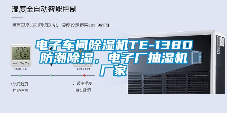 電子車間除濕機TE-138D防潮除濕，電子廠抽濕機廠家