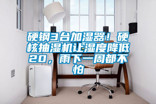 硬鋼3臺加濕器！硬核抽濕機讓濕度降低20，雨下一周都不怕