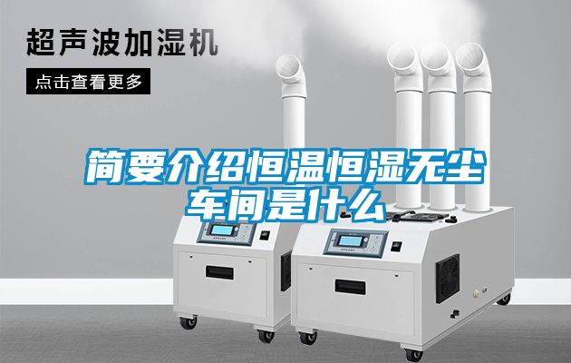 簡(jiǎn)要介紹恒溫恒濕無(wú)塵車(chē)間是什么