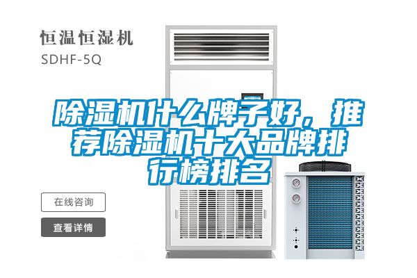除濕機(jī)什么牌子好，推薦除濕機(jī)十大品牌排行榜排名
