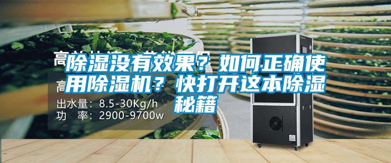 除濕沒有效果？如何正確使用除濕機？快打開這本除濕秘籍
