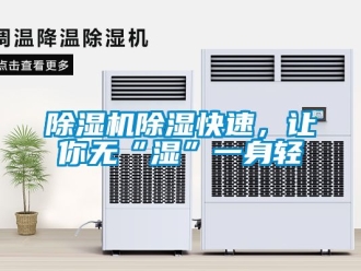 企業(yè)新聞除濕機(jī)除濕快速，讓你無“濕”一身輕